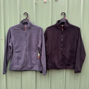 Men's Fleece Zip-Front Jacket 2-Pack Size M